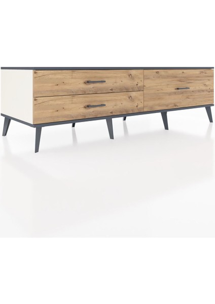 Kronos Tv Ünitesi 3 Çekmeceli 176X59X51 Aytaşı-Antrasit/çam fiyatları