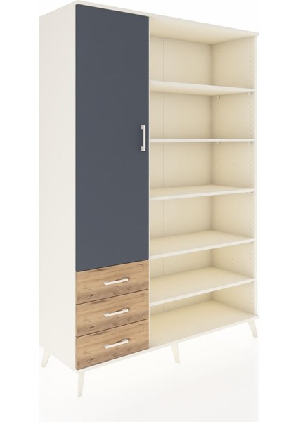 Hyperion Dolap 9 Raflı 3 Çekmeceli 3 Kapaklı 132X44X195 Aytaşı-Antrasit/çam fiyatları