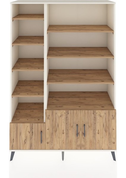 Hyperion Dolap 10 Raflı 3 Kapaklı 132X44X195 Aytaşı-Çam/çam