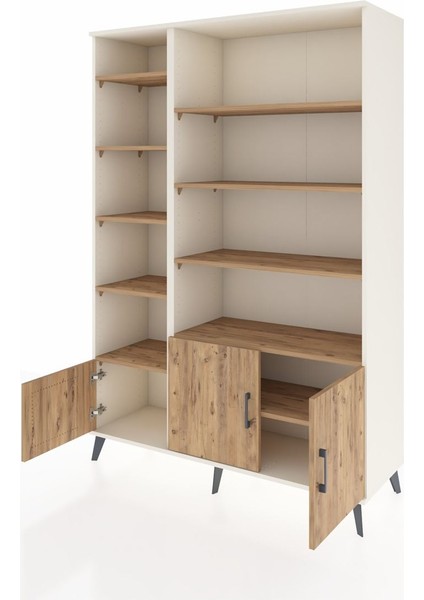 Hyperion Dolap 10 Raflı 3 Kapaklı 132X44X195 Aytaşı-Çam/çam modelleri