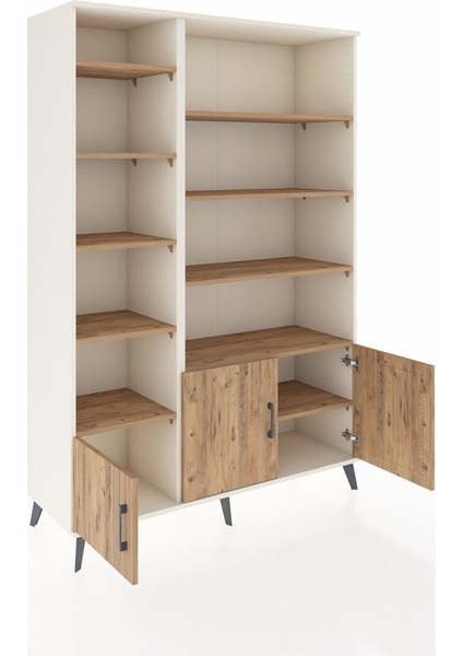 Hyperion Dolap 10 Raflı 3 Kapaklı 132X44X195 Aytaşı-Çam/çam indirimleri