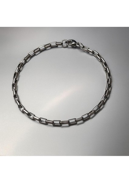 Stainles Steel Çelik Dikdörtgen Zincir Bileklik