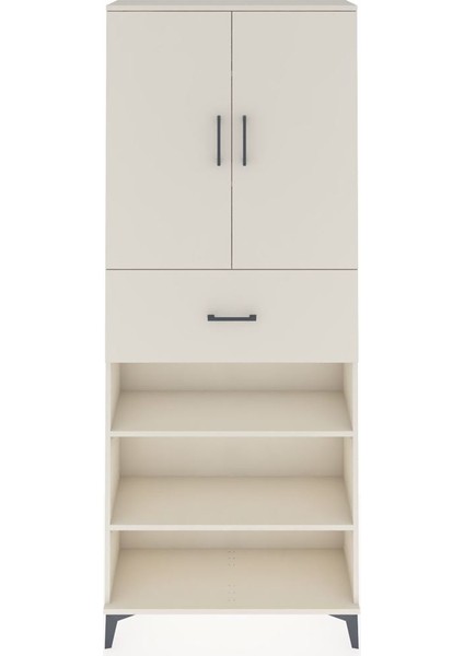 Arges Dolap 5 Raflı Tek Çekmeceli 2 Kapaklı 88X30X221 Aytaşı-Aytaşı