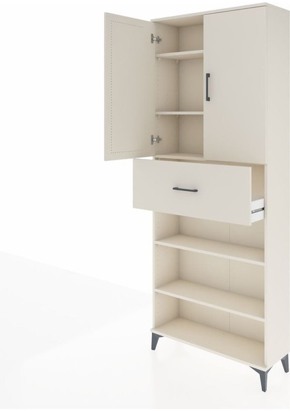Arges Dolap 5 Raflı Tek Çekmeceli 2 Kapaklı 88X30X221 Aytaşı-Aytaşı fırsatları