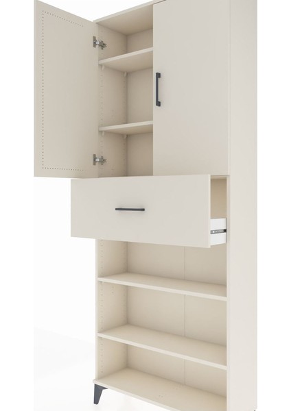 Arges Dolap 5 Raflı Tek Çekmeceli 2 Kapaklı 88X30X221 Aytaşı-Aytaşı indirimleri