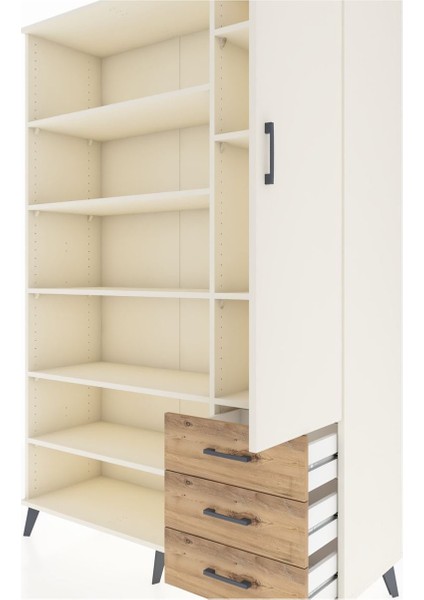 Hyperion Dolap 9 Raflı 3 Çekmeceli Tek Kapaklı 132X44X195 Aytaşı-Aytaşı/çam fırsatları