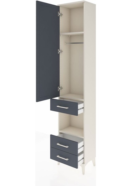 Arges Dolap 3 Raflı 3 Çekmeceli Tek Askılı 44X30X221 Aytaşı-Antrasit fırsatları