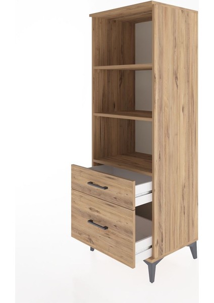 Hyperion Dolap 3 Raflı 2 Çekmeceli 60X44X163 Çam-Çam fırsatları