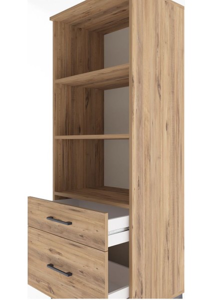 Hyperion Dolap 3 Raflı 2 Çekmeceli 60X44X163 Çam-Çam indirimleri