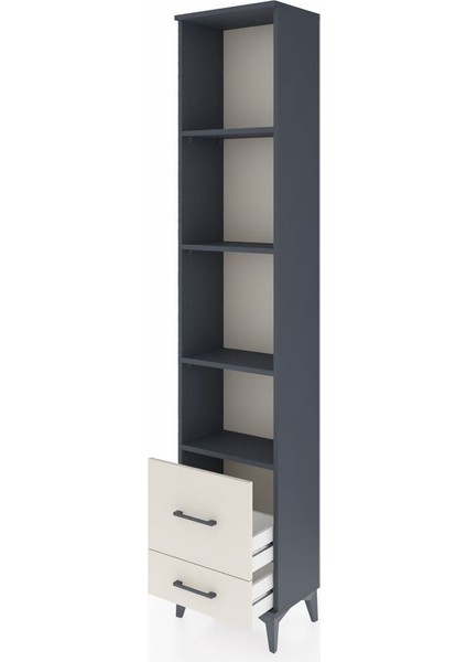 Arges Dolap 4 Raflı 2 Çekmeceli 44X30X221 Antrasit-Aytaşı fırsatları