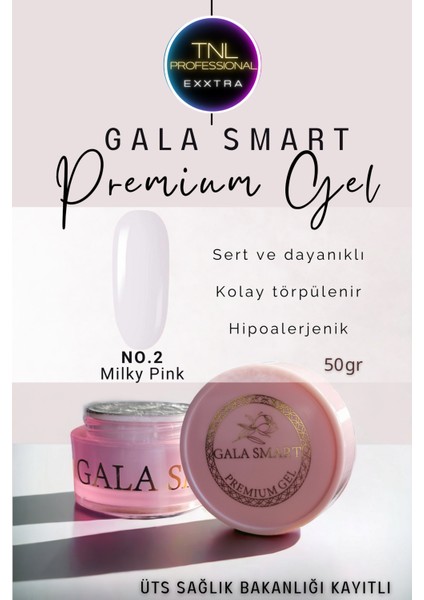 Gala Smart Protez Tırnak Jeli No: 02 Orta Akışkan Kıvam 50 gr Jel Tırnak Güçlendirme