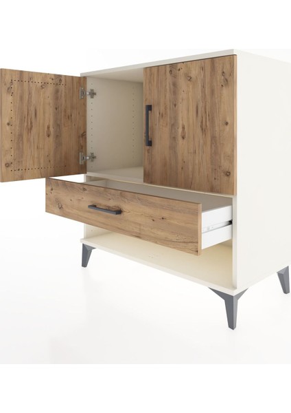 Hyperion Şifonyer Tek Raflı Tek Çekmeceli 2 Kapaklı 88X44X96 Aytaşı-Çam fırsatları