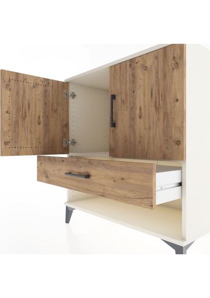 Hyperion Şifonyer Tek Raflı Tek Çekmeceli 2 Kapaklı 88X44X96 Aytaşı-Çam indirimleri
