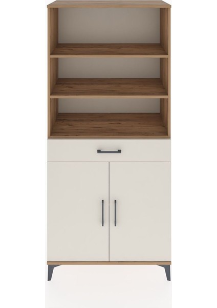Hyperion Dolap 4 Raflı Tek Çekmeceli 2 Kapaklı 88X44X195 Çam-Aytaşı