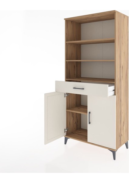 Hyperion Dolap 4 Raflı Tek Çekmeceli 2 Kapaklı 88X44X195 Çam-Aytaşı fırsatları