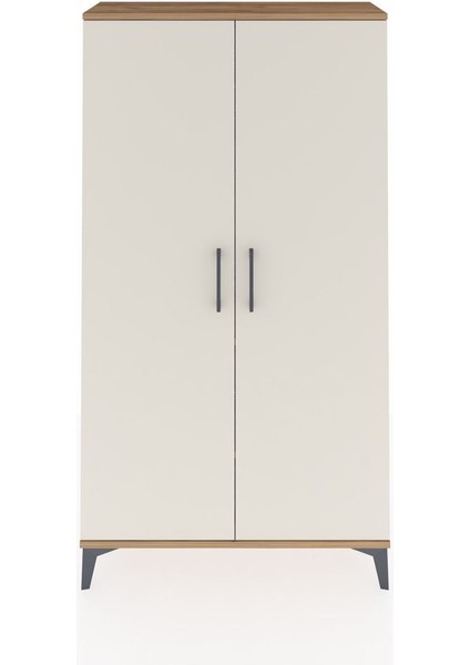 Arges Dolap 2 Raflı Kapaklı Tek Askılı 88X30X163 Çam-Aytaşı
