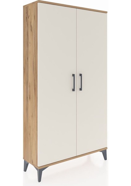 Arges Dolap 2 Raflı Kapaklı Tek Askılı 88X30X163 Çam-Aytaşı fiyatları