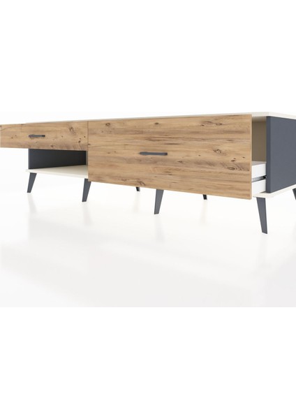 Kronos Tv Ünitesi 2 Çekmeceli 176X59X51 Antrasit-Aytaşı/çam fırsatları