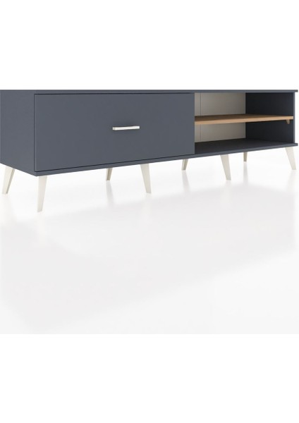 Hyperion Tv Ünitesi Tek Raflı Tek Çekmeceli 176X44X51 Antrasit-Çam/antrasit fiyatları