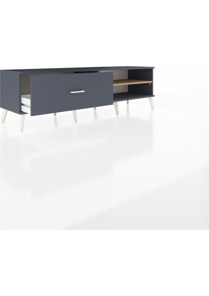 Hyperion Tv Ünitesi Tek Raflı Tek Çekmeceli 176X44X51 Antrasit-Çam/antrasit indirimleri