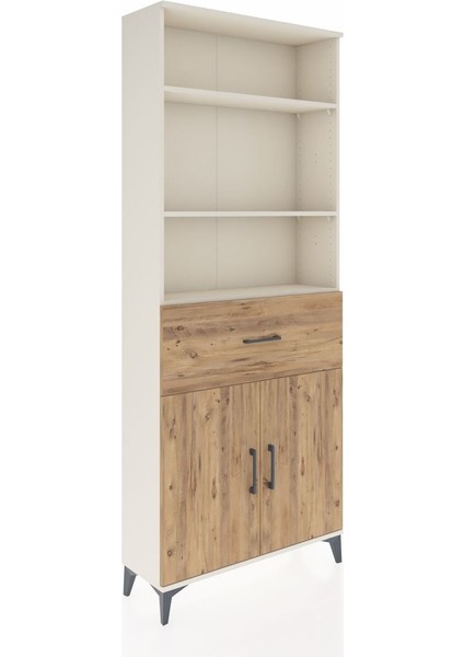 Arges Dolap 4 Raflı Tek Çekmeceli 2 Kapaklı 88X30X221 Aytaşı-Çam fiyatları