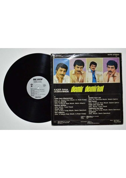 Demir Demirkol - Kader Bana Düşmanmısın Lp Plak PLK1559 fiyatları