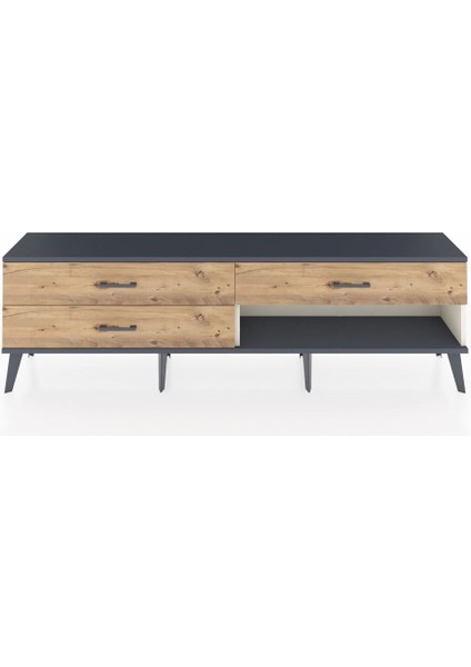 Arges Tv Ünitesi 3 Çekmeceli 176X30X51 Aytaşı-Antrasit/çam