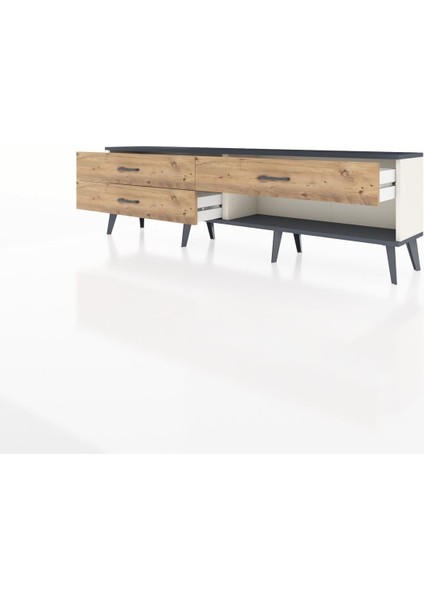 Arges Tv Ünitesi 3 Çekmeceli 176X30X51 Aytaşı-Antrasit/çam modelleri