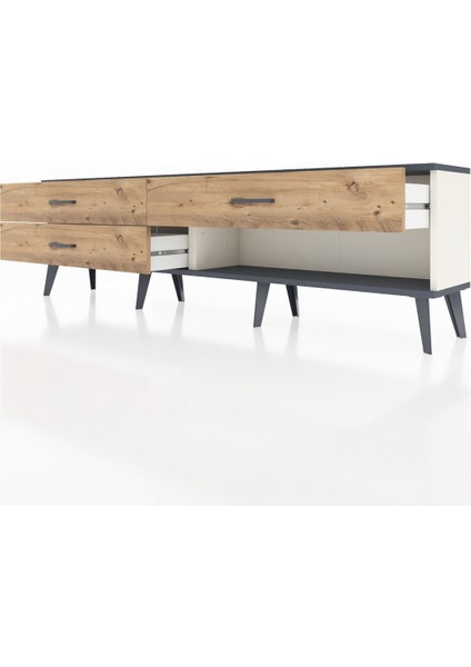 Arges Tv Ünitesi 3 Çekmeceli 176X30X51 Aytaşı-Antrasit/çam fırsatları