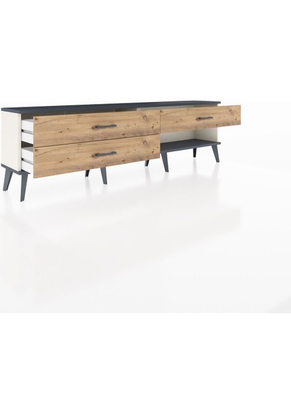 Arges Tv Ünitesi 3 Çekmeceli 176X30X51 Aytaşı-Antrasit/çam indirimleri
