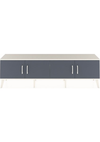 Arges Tv Ünitesi 2 Raflı 4 Kapaklı 176X30X51 Aytaşı-Antrasit/aytaşı