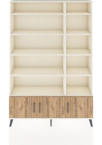 Arges Dolap 10 Raflı 3 Kapaklı 132X30X195 Aytaşı-Çam/aytaşı