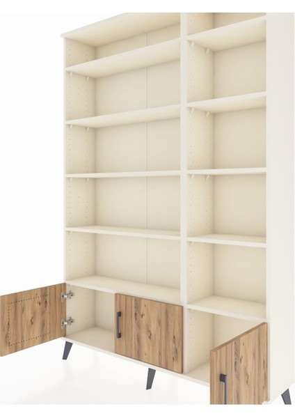 Arges Dolap 10 Raflı 3 Kapaklı 132X30X195 Aytaşı-Çam/aytaşı fırsatları