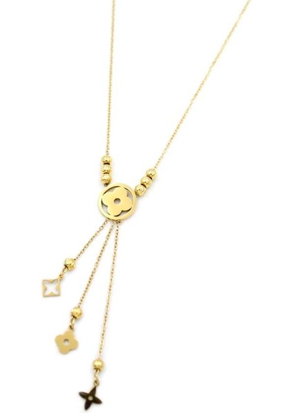 Vc Yonca Kolye - Altın modelleri