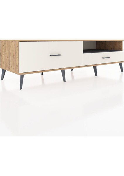 Kronos Tv Ünitesi Tek Raflı 2 Çekmeceli 176X59X51 Çam-Antrasit/aytaşı fiyatları