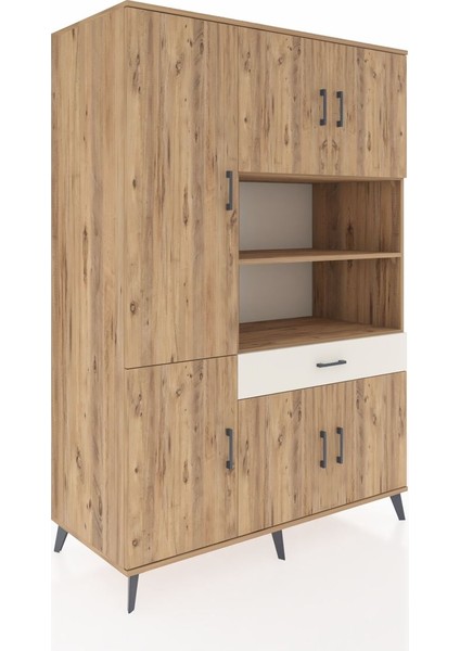 Kronos Dolap 10 Raflı Tek Çekmeceli 6 Kapaklı 132X59X195 Çam-Çam/aytaşı fiyatları