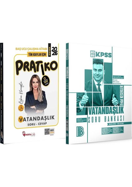 Vatandaşlık Pratiko Soru Cevap Çalışma Kitabı - 2026 Kpss Vatandaşlık Çözümlü Soru