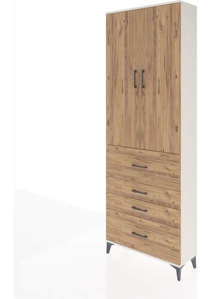 Arges Dolap 4 Raflı 4 Çekmeceli 2 Kapaklı 88X30X243 Aytaşı-Çam modelleri