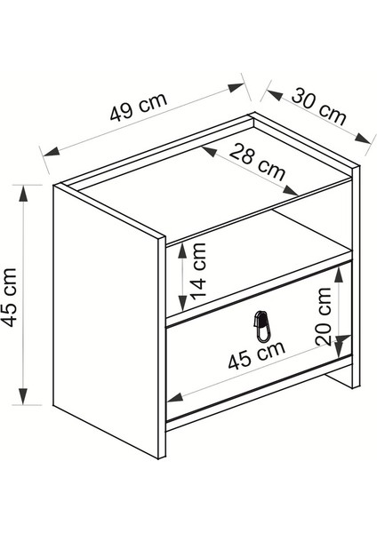 Sane Camlı, Çekmeceli Komodin Safir fırsatları
