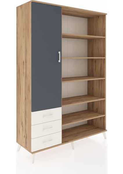 Hyperion Dolap 9 Raflı 3 Çekmeceli 3 Kapaklı 132X44X195 Çam-Antrasit/aytaşı fiyatları