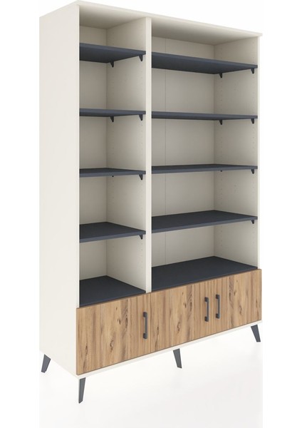 Hyperion Dolap 10 Raflı 3 Kapaklı 132X44X195 Aytaşı-Çam/antrasit fiyatları