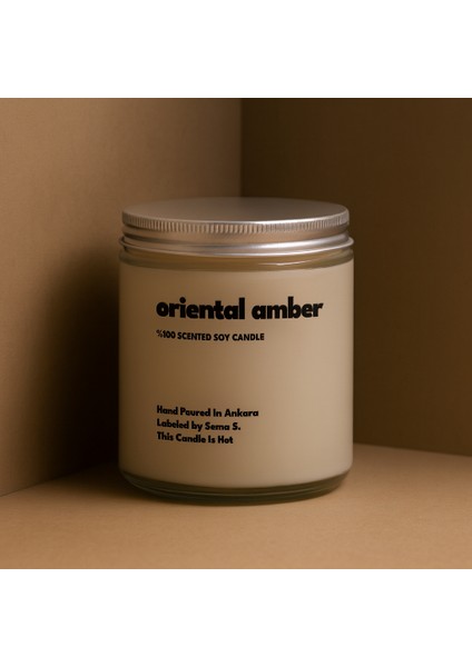: Oriental Amber : Cam Kavanozda Kokulu %100 Soya Mum (Sığla Ağacı, Sedir, Sandal Ağacı, Bal, Tonka) fiyatları