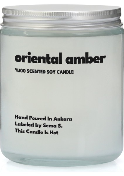 : Oriental Amber : Cam Kavanozda Kokulu %100 Soya Mum (Sığla Ağacı, Sedir, Sandal Ağacı, Bal, Tonka) fırsatları