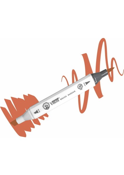 Graph Master Brush Marker W128 Brick