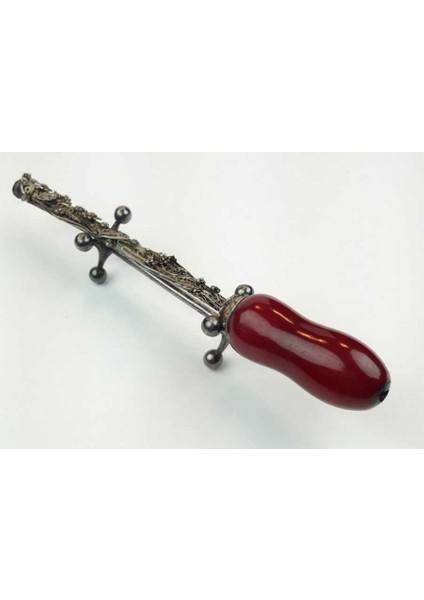 Osmanlı Sıkma Kehribar Ermeni Usta Telkari Gümüş Sigara Ağızlığı AOB150 fiyatları