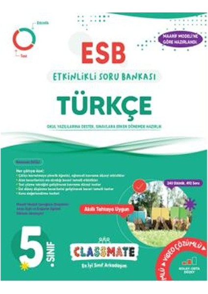 Okyanus 2026 5. Sınıf Classmate Türkçe Etkinlikli Soru Bankası