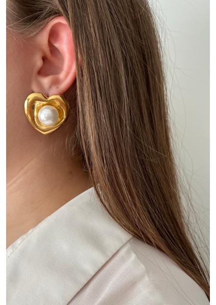 Paslanmaz Çelik Organik Kalp Inci Küpe fiyatları