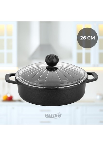 Elmas Basık Tencere 26 cm