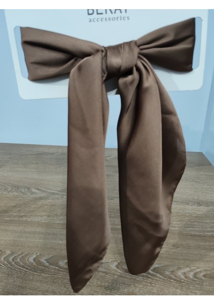 Beray 70*70 cm Desenli Saten Fular Kahverengi modelleri