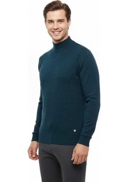 Erkek Yarım Balıkçı Kazak Çelik Örgü Regular Kalıp 5204B BGL-ST04855 fiyatları